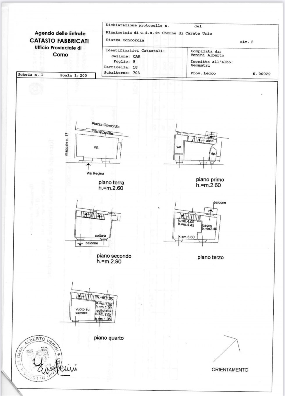 Floorplan for Carate Urio, Lake Como